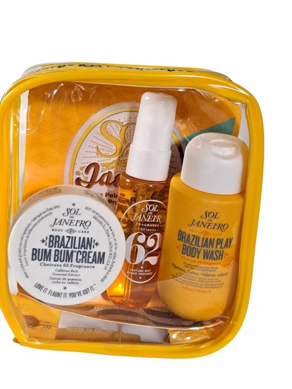 SOL DE JANEIRO Jet Set Bom Dia Bright Shower Gel Cream Mist Cheirosa 62 Kit NEW